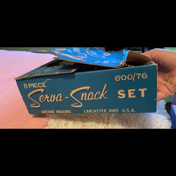 1950s Anchor Hocking Serva-Snack Set - Picture 8 of 9